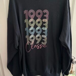 Classic Black Graphic 1993 Sweater
